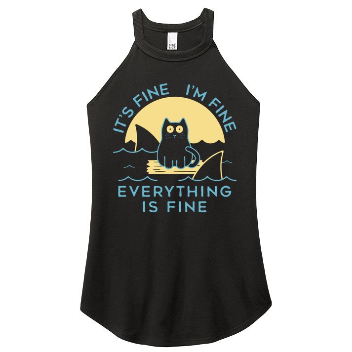 It's Fine I'm Fine Everything Is Fine Women's Perfect Tri Rocker Tank
