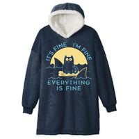 It's Fine I'm Fine Everything Is Fine Hooded Wearable Blanket
