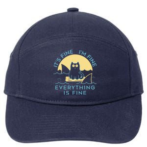 It's Fine I'm Fine Everything Is Fine 7-Panel Snapback Hat