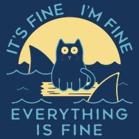 It's Fine I'm Fine Everything Is Fine Drawstring Bag