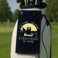 It's Fine I'm Fine Everything Is Fine Golf Towel