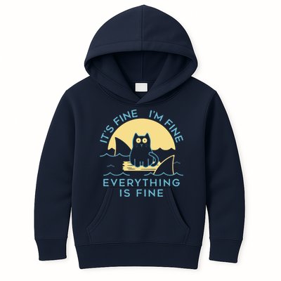 It's Fine I'm Fine Everything Is Fine Kids Hoodie
