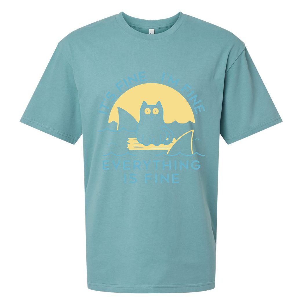 It's Fine I'm Fine Everything Is Fine Sueded Cloud Jersey T-Shirt