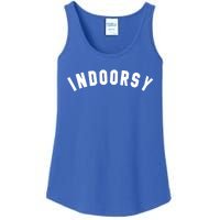 Indoorsy Funny Introvert Attitude Popular Sarcastic Saying Gift Ladies Essential Tank