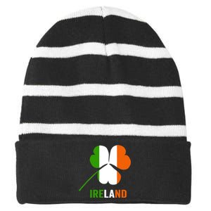 Irish Flag I love Ireland St. Patrick's Men Women Kids Striped Beanie with Solid Band