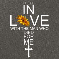 I Fell In Love With The Man Who Died For Me Jesus Cotton Canvas Backpack