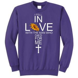 I Fell In Love With The Man Who Died For Me Jesus Sweatshirt