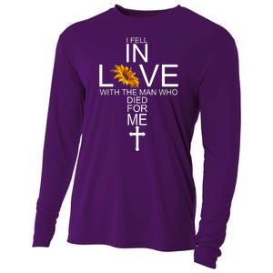 I Fell In Love With The Man Who Died For Me Jesus Cooling Performance Long Sleeve Crew