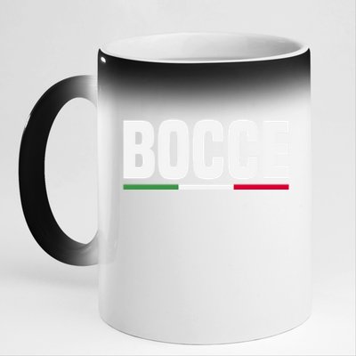 Italy Flag Italian Bocce Ball Player Meaningful Gift 11oz Black Color Changing Mug