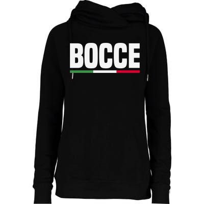 Italy Flag Italian Bocce Ball Player Meaningful Gift Womens Funnel Neck Pullover Hood