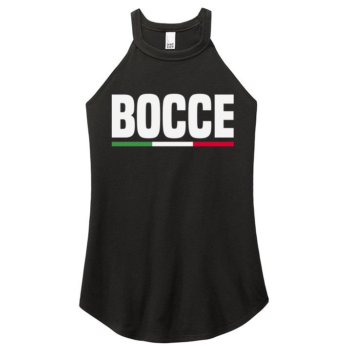 Italy Flag Italian Bocce Ball Player Meaningful Gift Women's Perfect Tri Rocker Tank