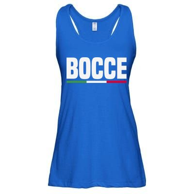 Italy Flag Italian Bocce Ball Player Meaningful Gift Ladies Essential Flowy Tank