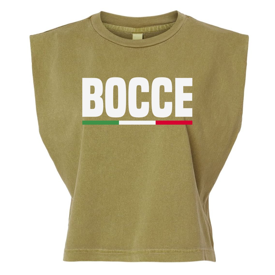 Italy Flag Italian Bocce Ball Player Meaningful Gift Garment-Dyed Women's Muscle Tee