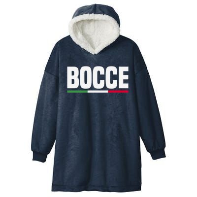 Italy Flag Italian Bocce Ball Player Meaningful Gift Hooded Wearable Blanket