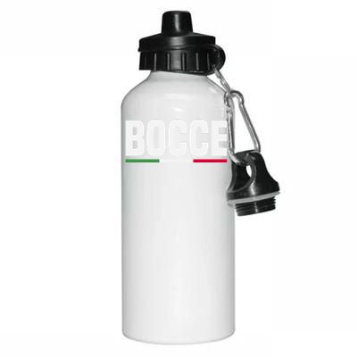 Italy Flag Italian Bocce Ball Player Meaningful Gift Aluminum Water Bottle