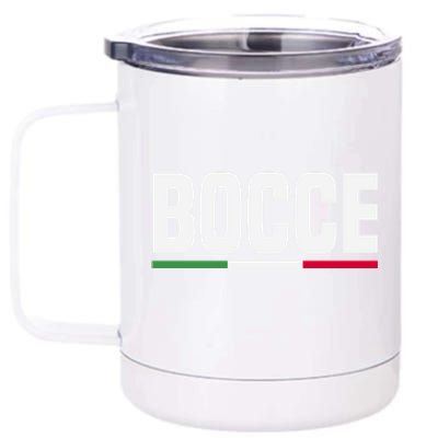 Italy Flag Italian Bocce Ball Player Meaningful Gift 12 oz Stainless Steel Tumbler Cup