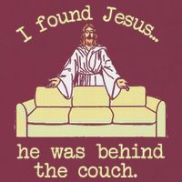 I Found Jesus... He Was Behind The Couch 16oz Travel Tumbler