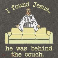 I Found Jesus... He Was Behind The Couch Cotton Canvas Backpack