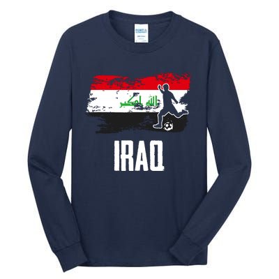 Iraq Flag Jersey Iraqi Soccer Team Iraqi Tall Long Sleeve T-Shirt