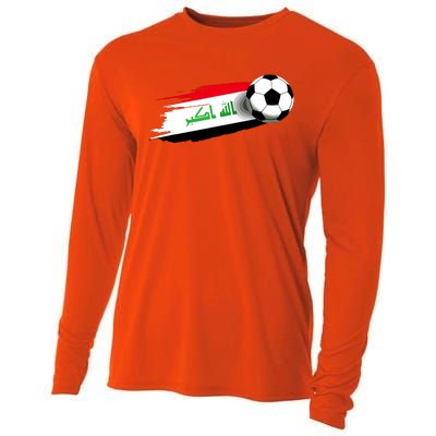 Iraq Flag Jersey Iraqi Soccer Team Iraqi Cooling Performance Long Sleeve Crew