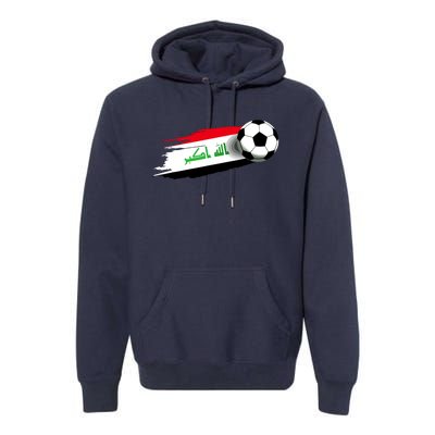 Iraq Flag Jersey Iraqi Soccer Team Iraqi Premium Hoodie