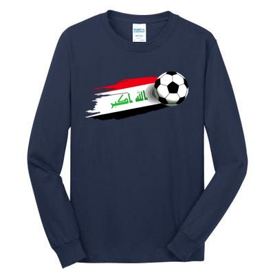 Iraq Flag Jersey Iraqi Soccer Team Iraqi Tall Long Sleeve T-Shirt