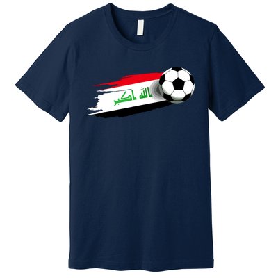 Iraq Flag Jersey Iraqi Soccer Team Iraqi Premium T-Shirt