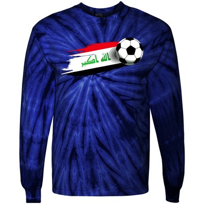 Iraq Flag Jersey Iraqi Soccer Team Iraqi Tie-Dye Long Sleeve Shirt