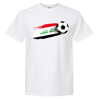 Iraq Flag Jersey Iraqi Soccer Team Iraqi Garment-Dyed Heavyweight T-Shirt