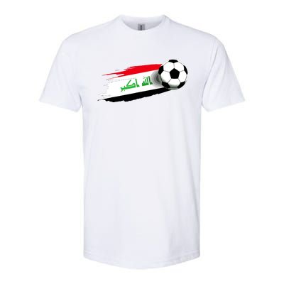 Iraq Flag Jersey Iraqi Soccer Team Iraqi Softstyle® CVC T-Shirt