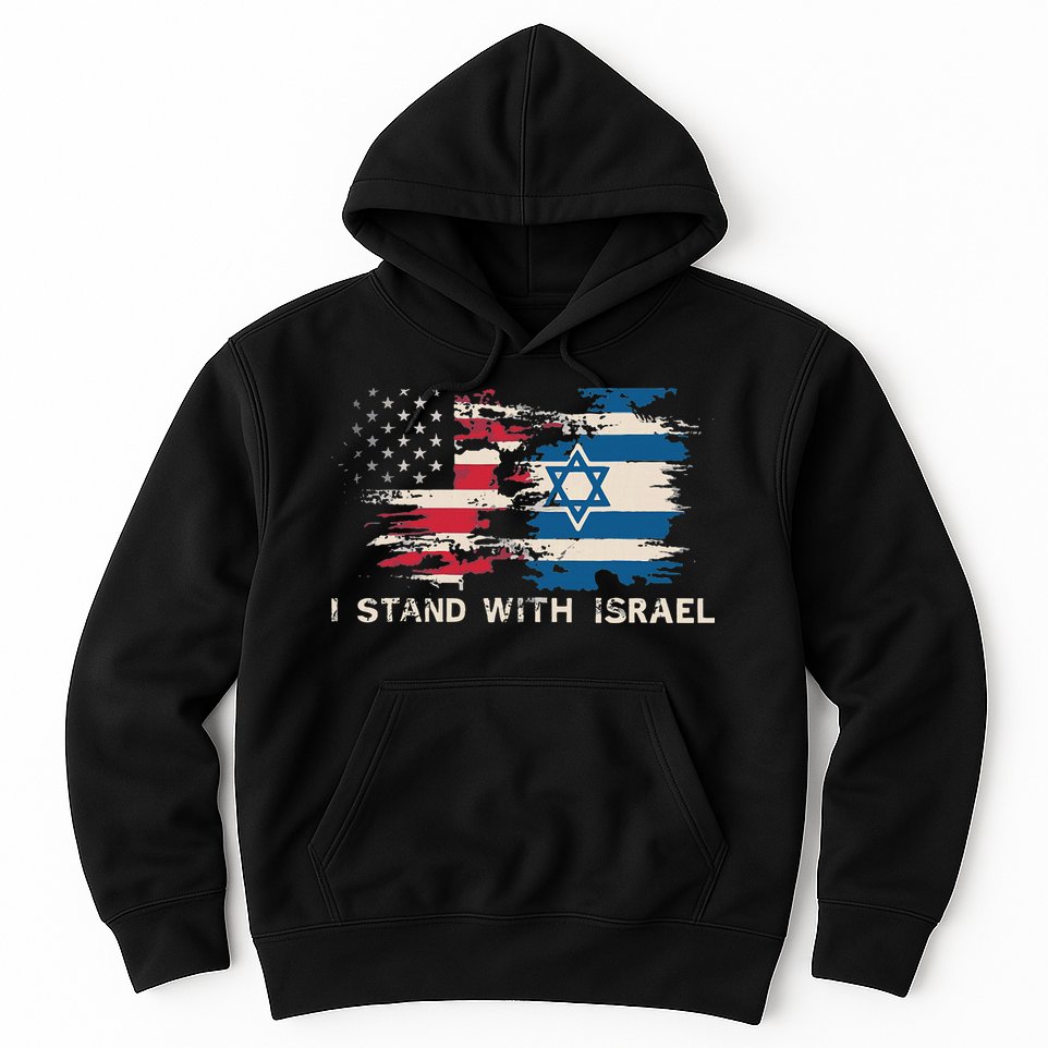 Israeli Flag Jewish Star Of David I Stand With Israel Hoodie