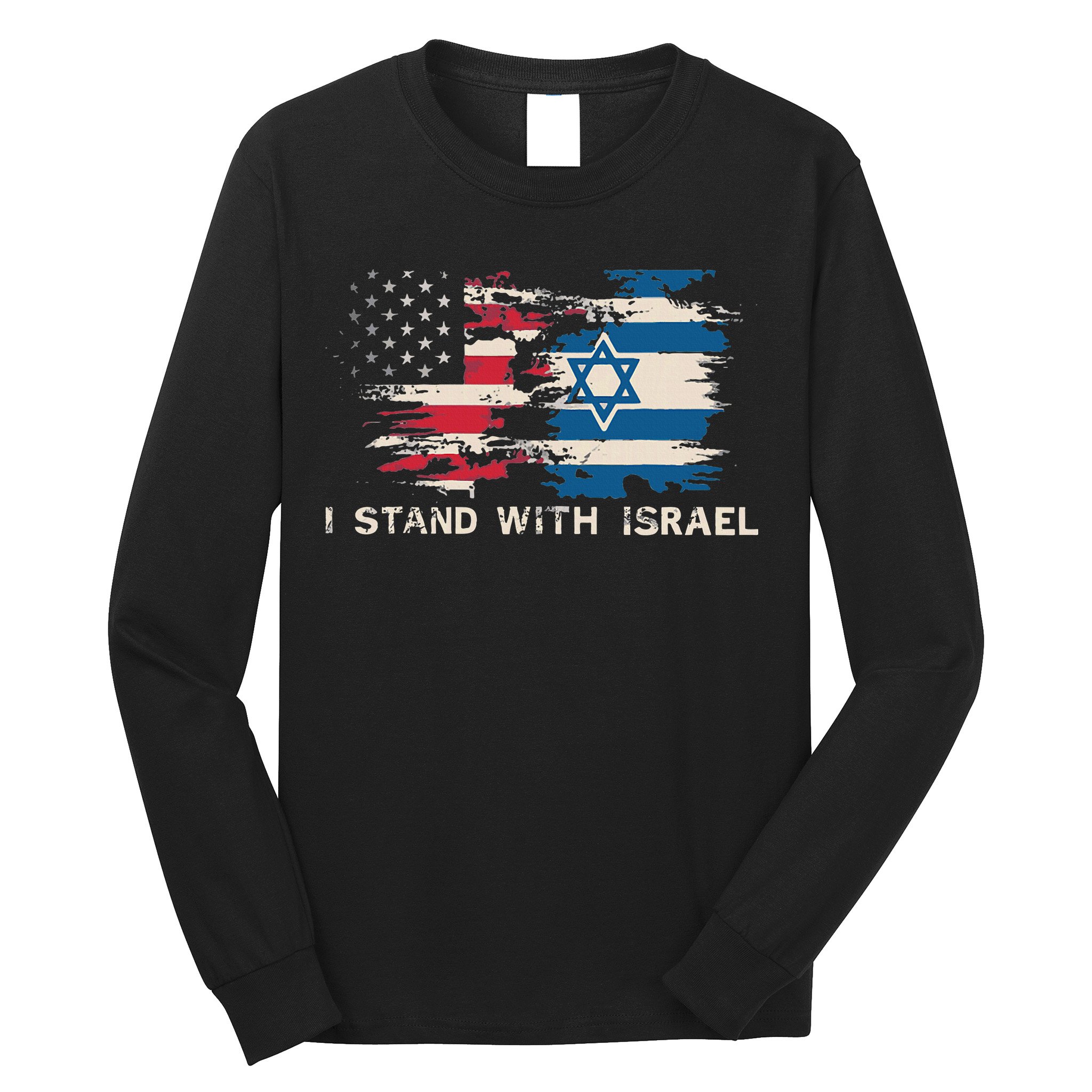 Israeli Flag Jewish Star Of David I Stand With Israel Long Sleeve Shirt