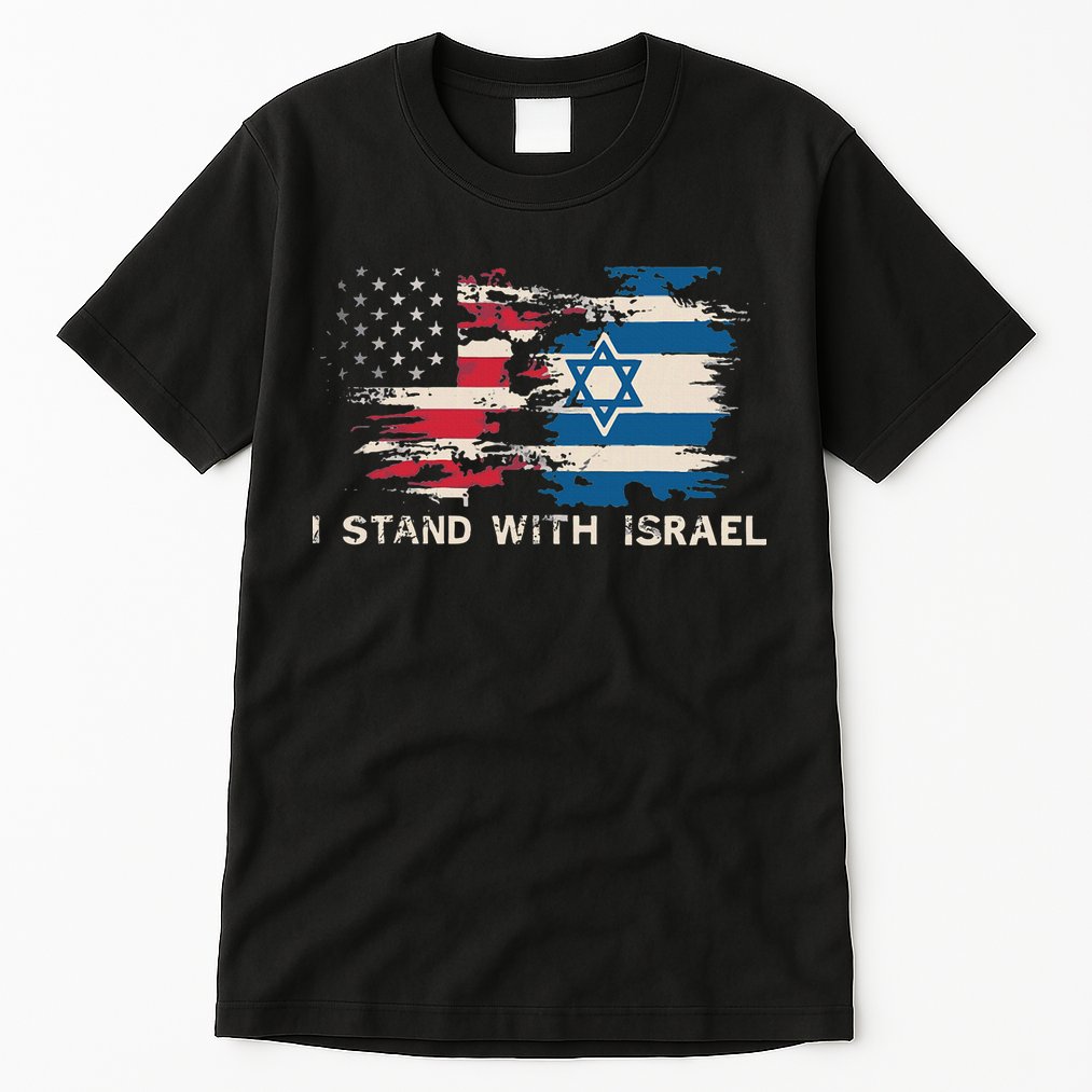 Israeli Flag Jewish Star Of David I Stand With Israel Tall T-Shirt