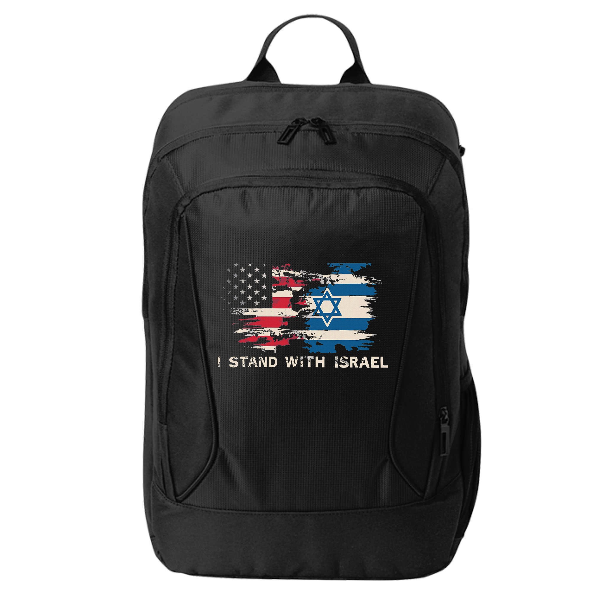 Israeli Flag Jewish Star Of David I Stand With Israel City Backpack