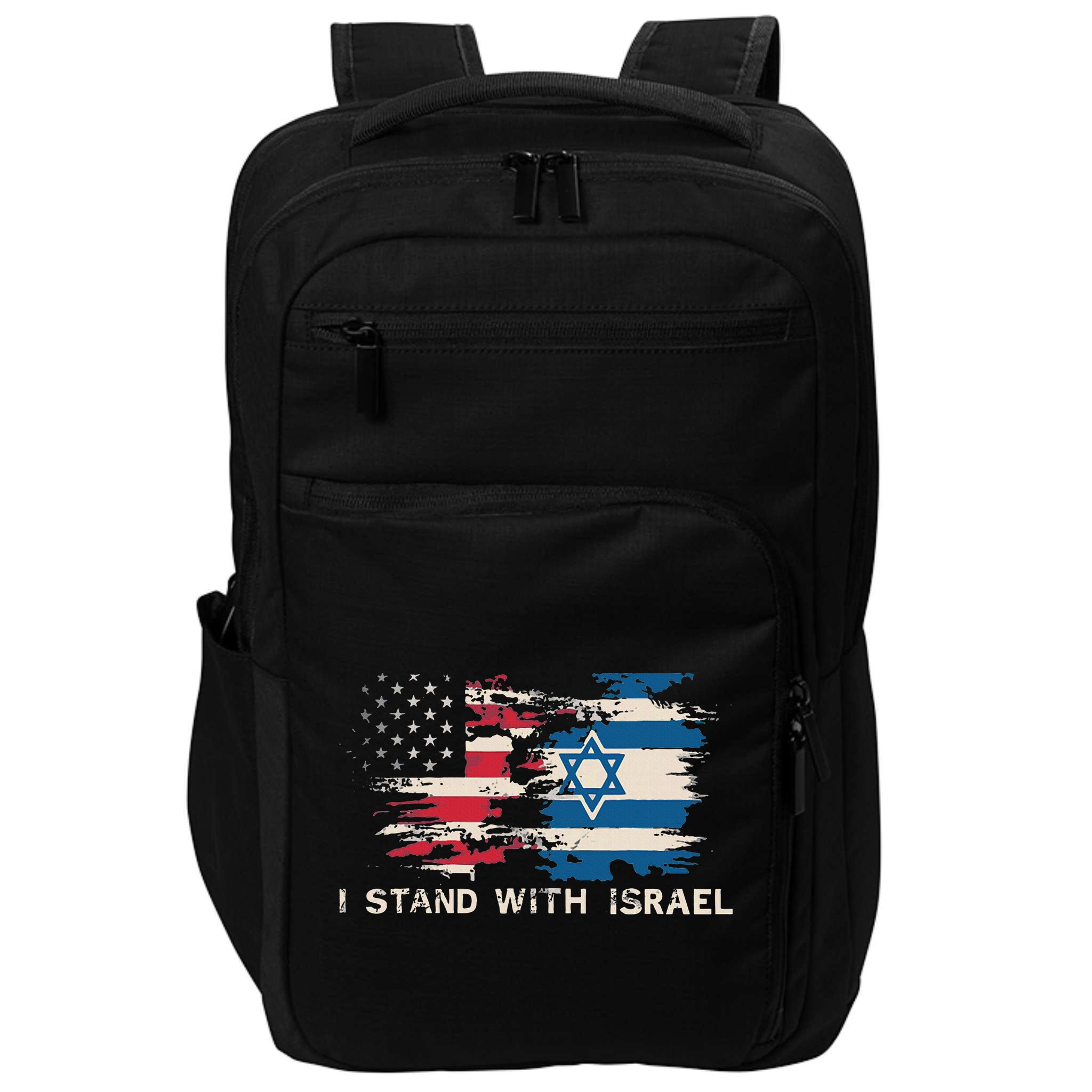 Israeli Flag Jewish Star Of David I Stand With Israel Impact Tech Backpack