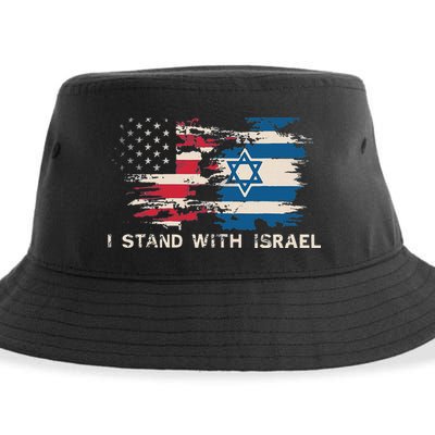 Israeli Flag Jewish Star Of David I Stand With Israel Sustainable Bucket Hat