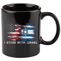 Israeli Flag Jewish Star Of David I Stand With Israel 11oz C Handle Ceramic Mug