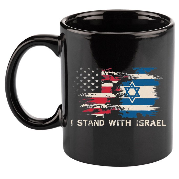 Israeli Flag Jewish Star Of David I Stand With Israel 11oz C Handle Ceramic Mug