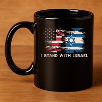 Israeli Flag Jewish Star Of David I Stand With Israel 11oz C Handle Ceramic Mug