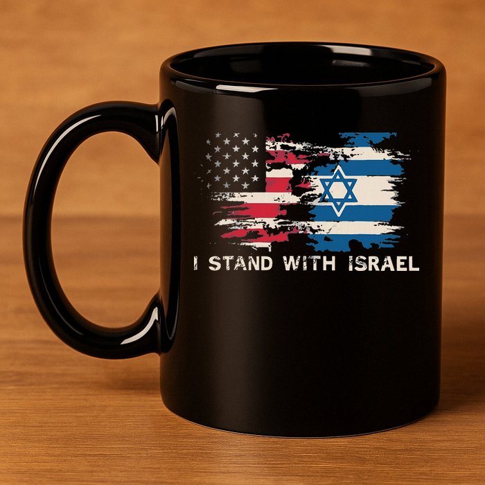 Israeli Flag Jewish Star Of David I Stand With Israel 11oz C Handle Ceramic Mug