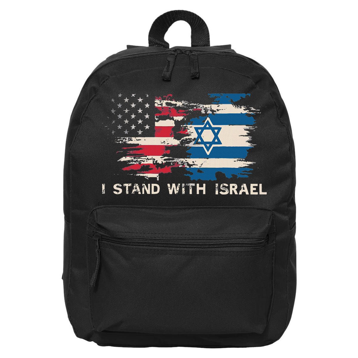 Israeli Flag Jewish Star Of David I Stand With Israel 16 in Basic Backpack