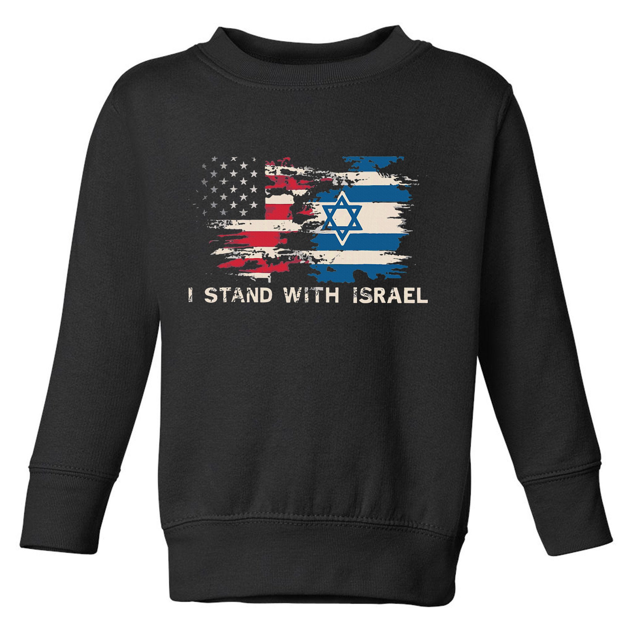 Israeli Flag Jewish Star Of David I Stand With Israel Toddler Sweatshirt