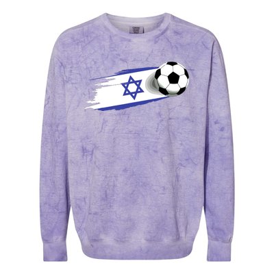 Israel Flag Jersey Israeli Soccer Team Israeli Colorblast Crewneck Sweatshirt