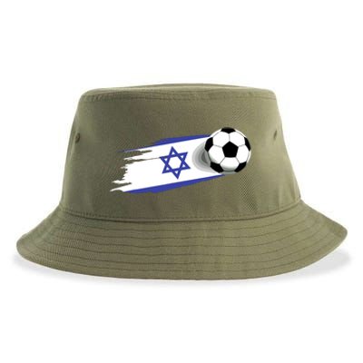 Israel Flag Jersey Israeli Soccer Team Israeli Sustainable Bucket Hat