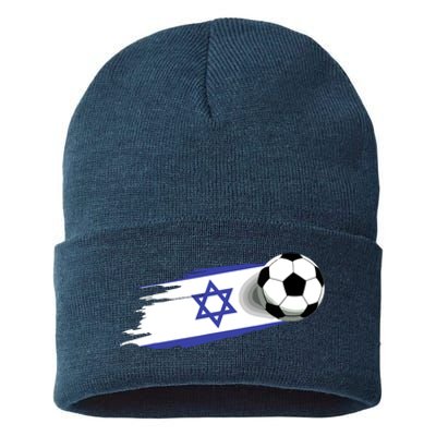 Israel Flag Jersey Israeli Soccer Team Israeli Sustainable Knit Beanie