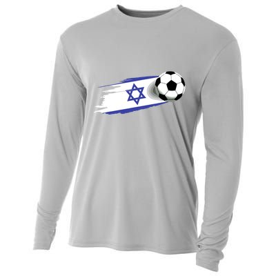 Israel Flag Jersey Israeli Soccer Team Israeli Cooling Performance Long Sleeve Crew