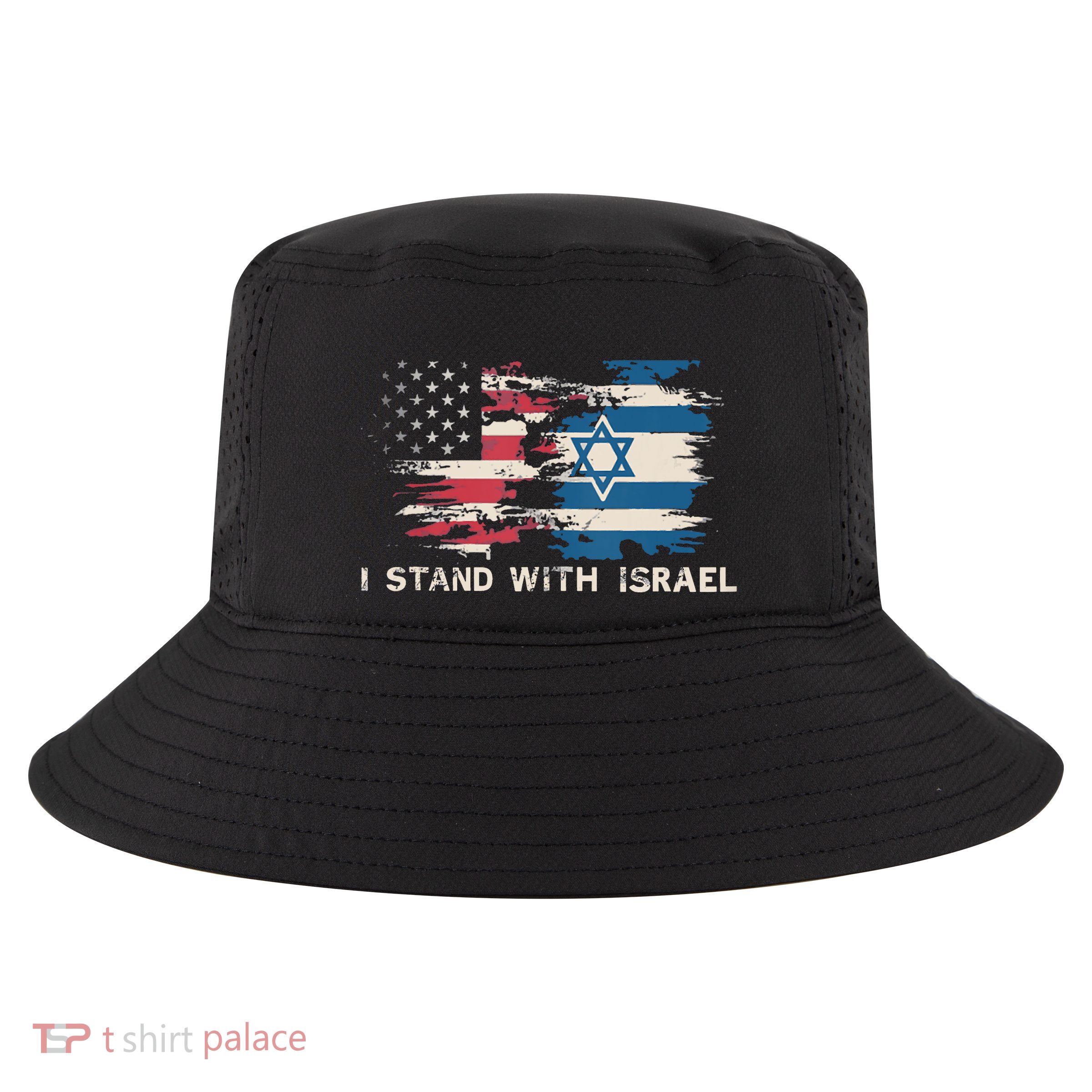Israeli Flag Jewish Star Of David | I Stand With Israel Cool Comfort Performance Bucket Hat