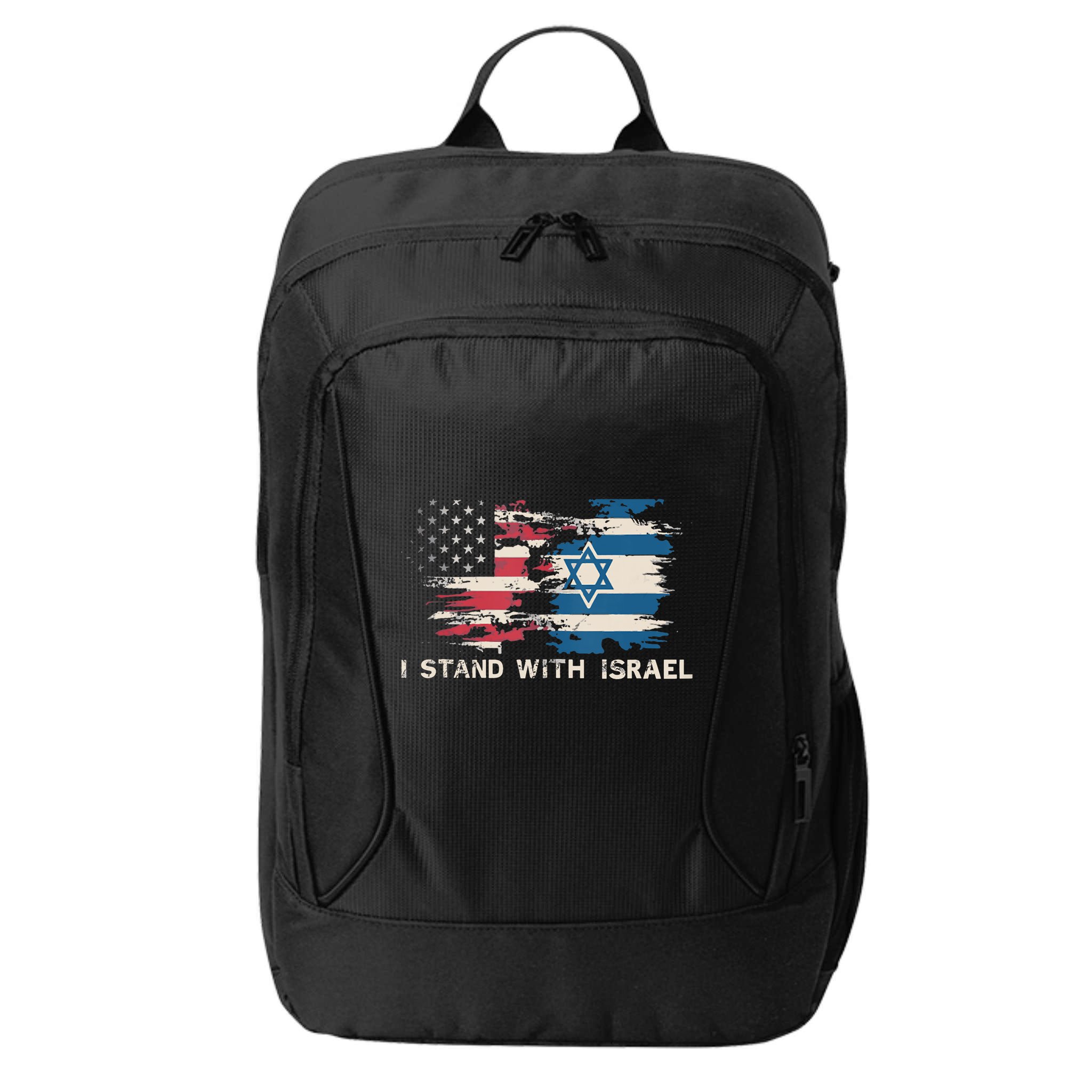 Israeli Flag Jewish Star Of David | I Stand With Israel City Backpack