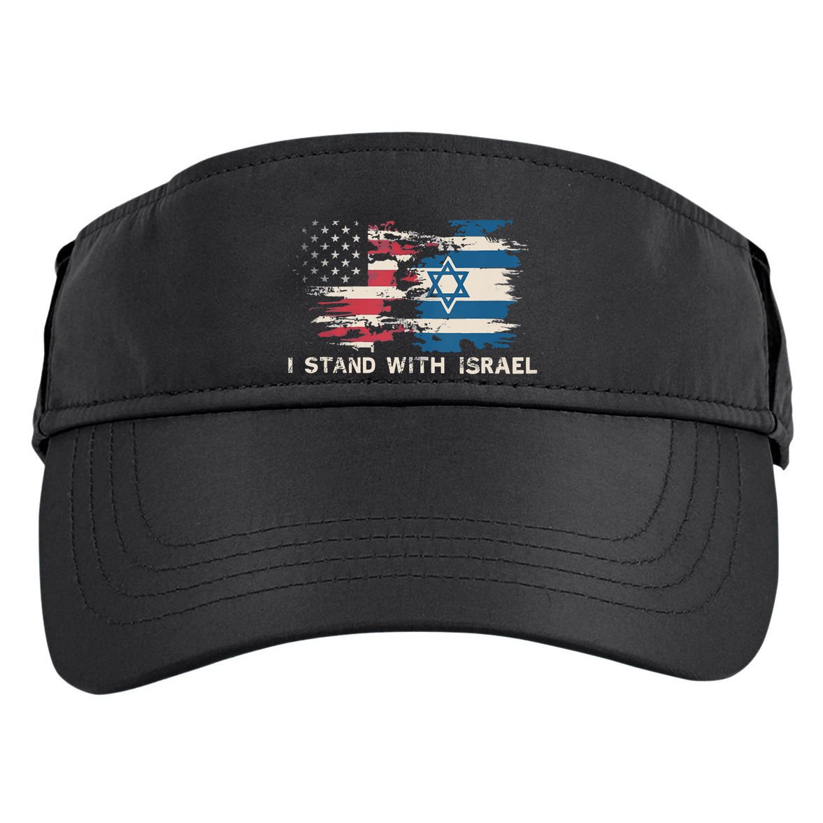 Israeli Flag Jewish Star Of David | I Stand With Israel Adult Drive Performance Visor