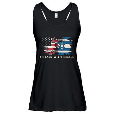 Israeli Flag Jewish Star Of David | I Stand With Israel Ladies Essential Flowy Tank